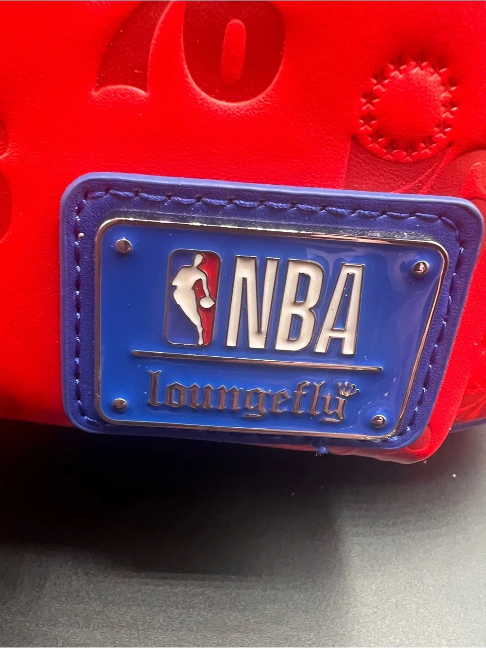 Loungefly Philadelphia 76ers Red and Purple Kids Mini Backpack
